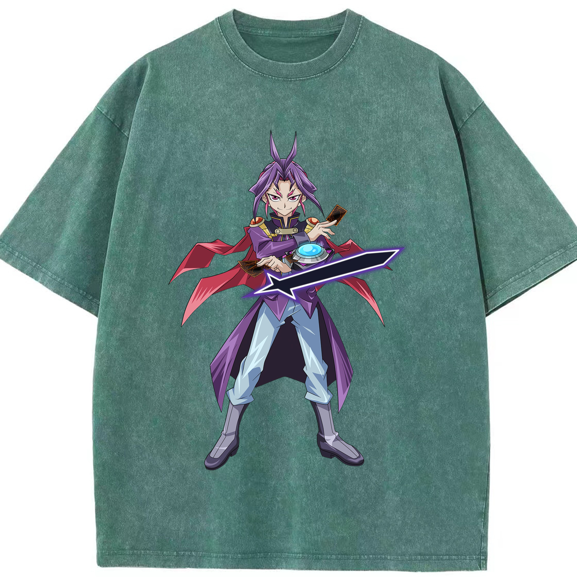 （画像用） 遊☆戯☆王 Yu-Gi-Oh! 綿100% ヴィンテージ風 半袖Tシャツ（フロントプリント）
